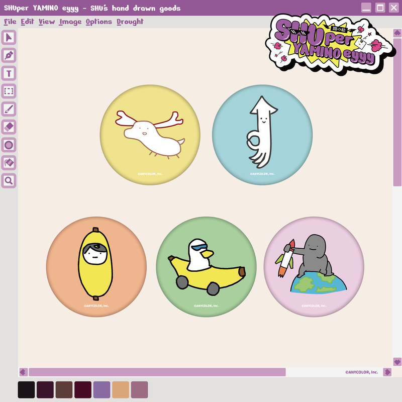 『NIJISANJI EN Shu Yamino』SHUper 闇の絵 缶バッジ（ランダム）（全5種）