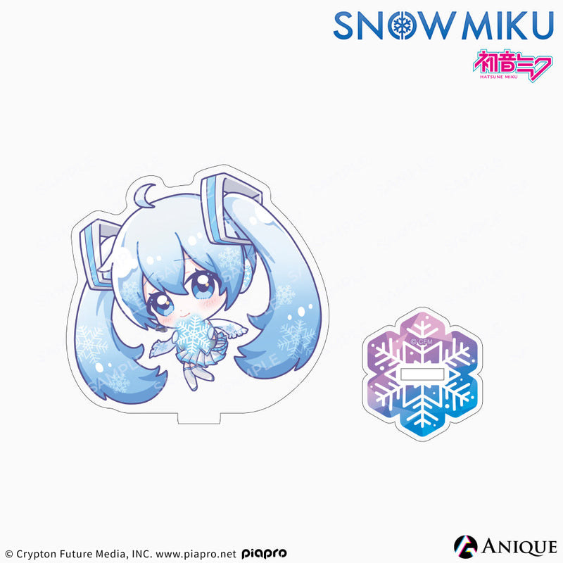 [SNOW MIKU] 雪ミク 描き起こしミニキャライラスト【四季の移ろい】初音ミク ミニアクリルスタンド