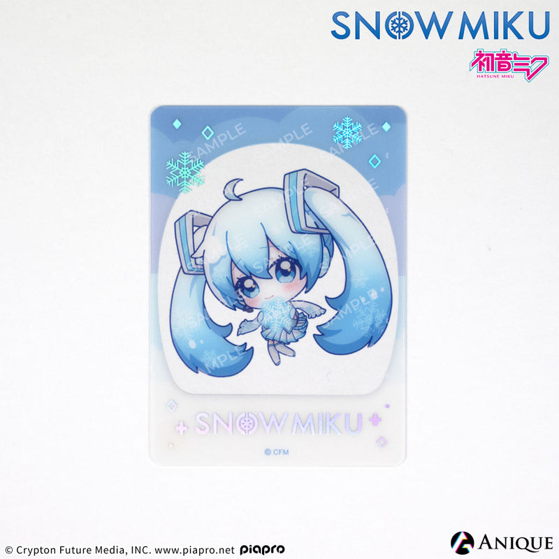 [SNOW MIKU] 雪ミク 描き下ろし/描き起こしイラスト【四季の移ろい】初音ミク 箔押しクリアフォトカード