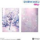 [SNOW MIKU] 雪ミク 描き下ろし/描き起こしイラスト【四季の移ろい】初音ミク メタリッククリアファイル