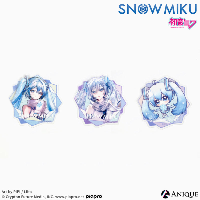 [SNOW MIKU] 雪ミク 描き下ろし/描き起こしイラスト【四季の移ろい】初音ミク ホログラムクリアステッカー