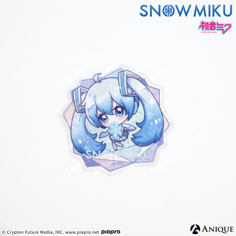 [SNOW MIKU] 雪ミク 描き下ろし/描き起こしイラスト【四季の移ろい】初音ミク ホログラムクリアステッカー