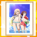 干物妹！うまるちゃんR オンライン展覧会限定 記念額装絵 うまるとえびな 水着ver.